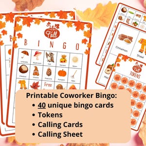 Herfstbingo - 40 bingokaarten - afdrukbaar herfstspel - herfstfestival - homeschool seizoensgebonden - homeschool herfst - het is herfst - herfstgaming
