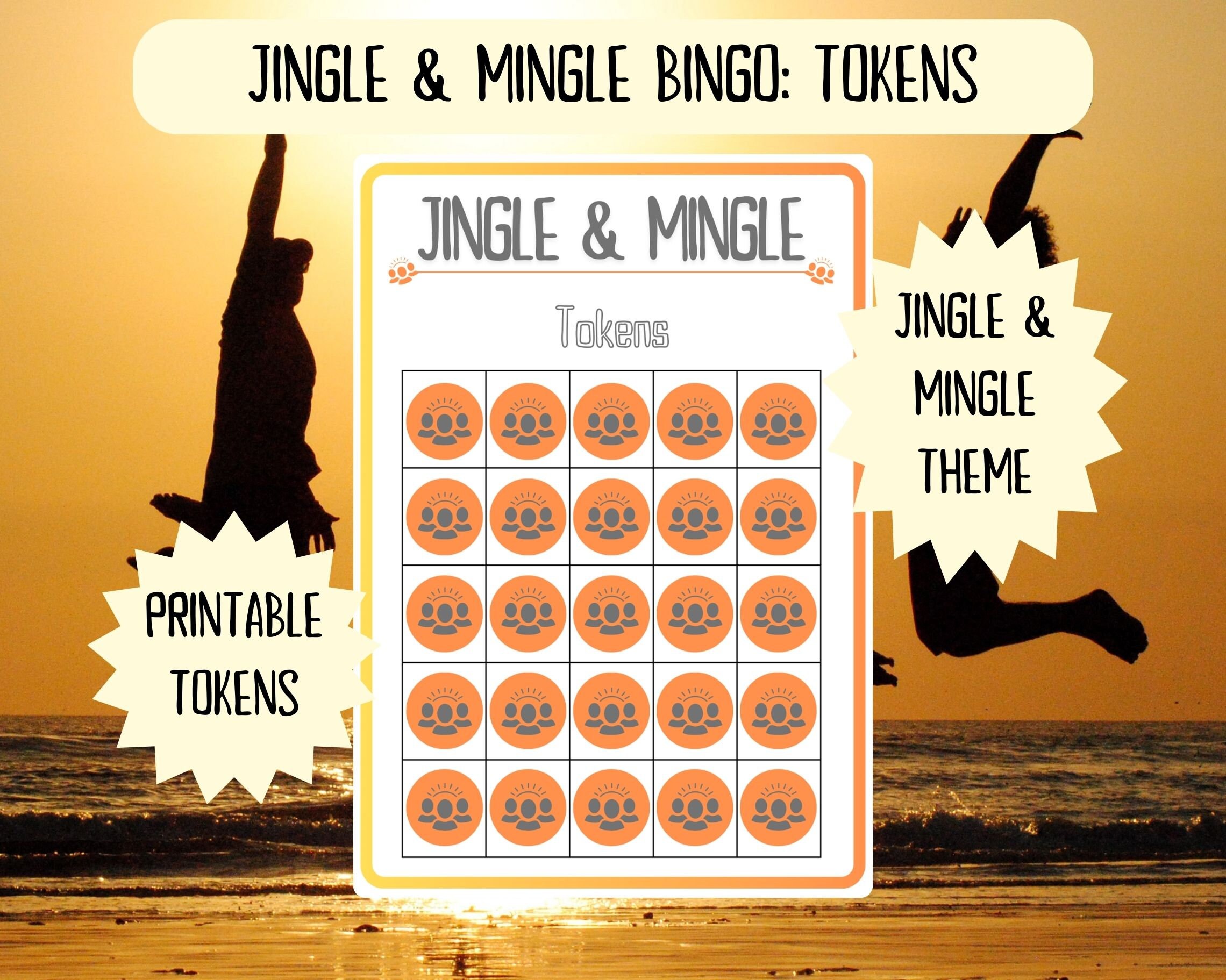 40 Jingle and Mingle Bingo Cards Printable Icebreaker Office Bingo Find ...
