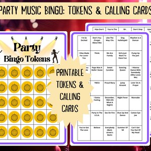 Party Music Bingo - 100 cards - musical party bingo - dance bingo - team building games - fun icebreaker - Spotify playlist bingo game - dance bingo - dance mode bingo - bingo dancing- team build - music bingo game -  musical bingo - last disco party