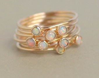 Opal stacking ring | Etsy