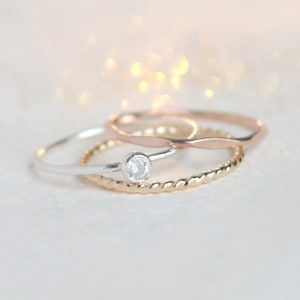 birthstone stacking ring SET. gemstone ring. sterling silver. mothers rings. stacking rings. personalized custom rings. teen girl gift.