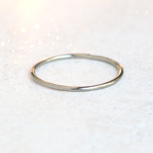 white gold ring. wedding ring. SOLID 14k palladium white gold wedding band. engagement ring. minimalist stacking ring. keepsake ring 1 mm