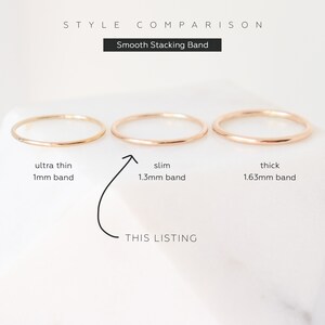 Stacking Ring Band. ONE Minimalist Stack Ring. Smooth Dainty. - Etsy