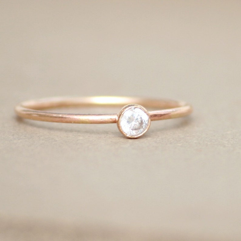 SOLID 14k gold ring set. chevron diamond ring. stackable wedding rings. engagement ring. wedding ring set. geometric stackable wedding bands image 3