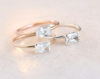 Anelli in oro impilabili per le donne Dainty 14K Trendy