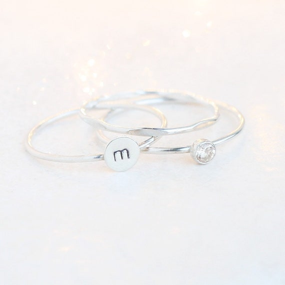bague argent initiale bague argent initiale