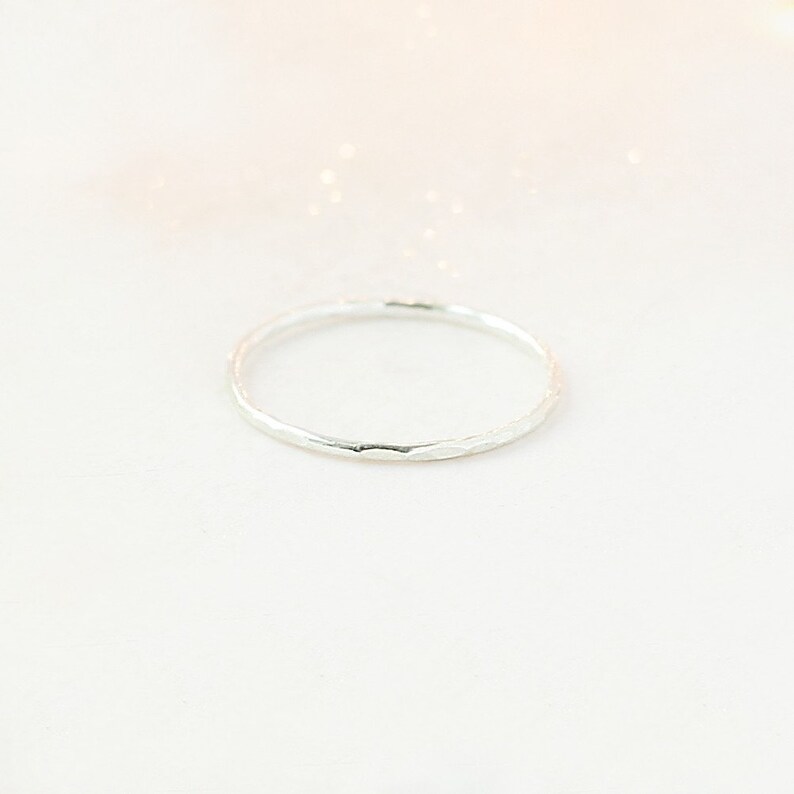 GOLD stacking ring. PEBBLED 14k gold filled band. ONE stackable gold ring band. wedding ring. minimalist stacking ring. gift for her. Sterling Silver