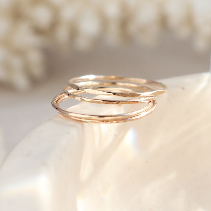 10kt Yellow Gold Stack Ring - Etsy