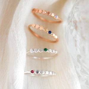 Love Transcends Chakra Balance Ring. Natural Gemstone Rainbow Ring. Silver, 14k Gold, Rose. Meditation Center of Spiritual Energy Ring.