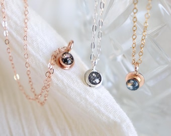 ashes memorial necklace. PET only cremains keepsake. silver, gold, rose custom cremation remembrance pendant gift for friend / family member