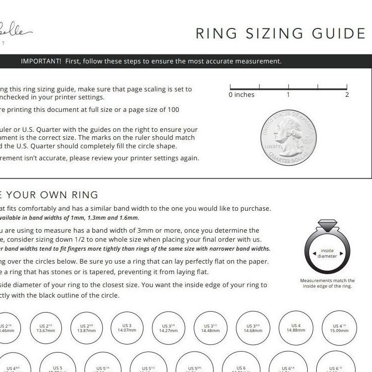Ring Size Chart String | escapeauthority.com