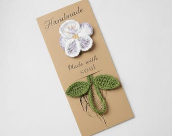 Crochet Flower Bookmark Pattern – Pansy Violet Bookmark PDF, Stylish Book Lover Gift