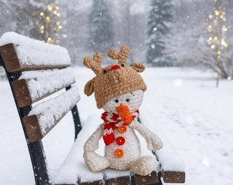 Amigurumi Snowman Crochet Pattern: DIY Christmas Toy Tutorial (PDF Download)