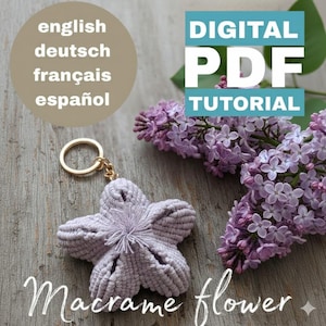 Makramee Blumen Anleitung: 3D Skulptur Muster (PDF)