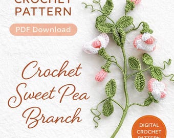 Crochet Pea Flower Pattern, Amigurumi Bouquet (PDF)