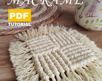 DIY Macrame Coaster Tutorial: Beginner-Friendly Digital Guide (English)