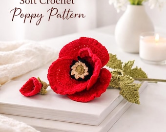 Crochet Poppy Flower Pattern: Amigurumi Bouquet (PDF Pattern)