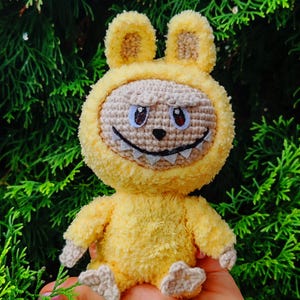 Labubu Inspired Amigurumi, CROCHET PATTERN, Creepy Cute Monster Rabbit Toy