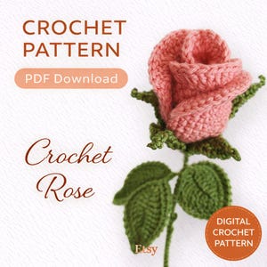 Schema rosa all'uncinetto: facile bouquet di fiori amigurumi (schema PDF)