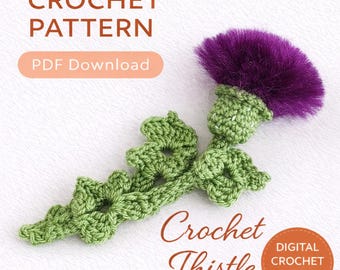 Crochet Thistle Flower Pattern: Voluminous Applique (PDF Pattern)