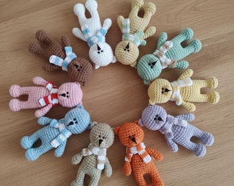 Amigurumi Bear Crochet Pattern: Keychain, Ornament (PDF Tutorial)