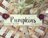 White Distressed Wood Block Pumpkins Fall Home Decor Felt Flowers Farmhouse Style Shelf Sitter