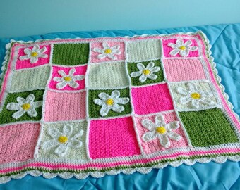 Daisy baby girl Afghan made to order