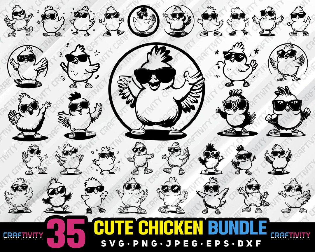 Chicken Vector SVG Bundle, Clipart for Cricut (digital Download - Etsy