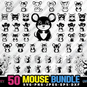 cute mouse bundle svg png jpeg eps dxf engrave silhouette clipart cricut laser vector commercial use custom cute mouse dancing animal dance