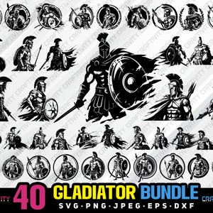 gladiator bundle svg png jpeg eps dxf bundle silhouette clipart cricut vector commercial use custom gladiator warrior bundle gladiator svg