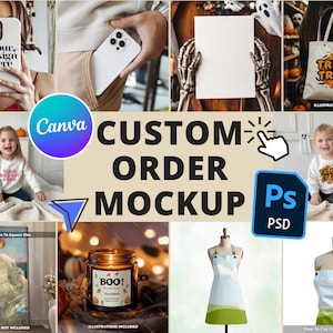 Custom Mockup Templates for Canva & Photoshop | Showcase Your Design with Realistic Digital Mockups