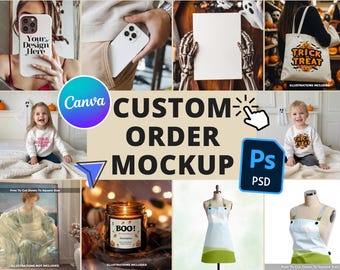 Custom Mockup Templates for Canva & Photoshop | Showcase Your Design with Realistic Digital Mockups