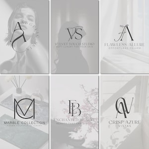Design de logotipo personalizado | Logotipo inicial e monograma desenhado à mão | Logotipo comercial e fotográfico | Branding minimalista, elegante e profissional