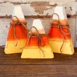 Halloween-Dekor | Candycorn Aufsteller | Halloween-Dekoration | Herbst Wohn Dekor | Halloween Geschenke | Herbst Dekor