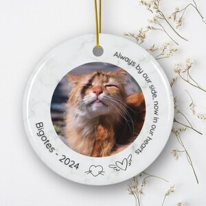 Personalisierte Verzierung, Gedenkverzierung, Katzenverlust, Andenken, Katzenerinnerung, Weihnachtsverzierung, Gedenkdekoration, personalisierte Erinnerung
