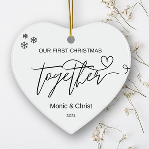 Personalized Ornament, Together Christmas Ornament Personalized First Christmas Together Ornament Gift for Girlfriend Boyfriend Romantic