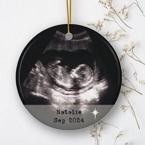 Personalized Ornament, Custom Ultrasound Ornament Gift for new parents grandparents pregnancy baby announcement sonogram ornament maternity