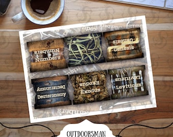 Outdoorsman Hunting Bible Tabs | Rustic Deer Stand Scripture Index Tabs | Christian Gift for Him