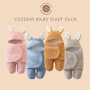 Personalisierter Babyschlafsack• Personalisiertes Babywickeltuch• Bestickter Name Babyschlafsack• Babydecke• Individuelles Babygeschenk• Babydecke