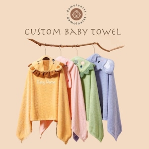 Toalla de bebé personalizada • Manta envolvente personalizada • Manta de bebé con nombre bordado • Toalla de bebé bonita • Regalo de bebé personalizado • Regalos para baby shower