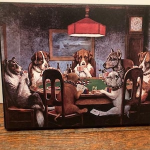 Dogs playing poker rug - Etsy 日本