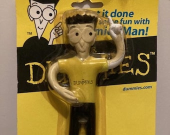 For Dummies Man 6" Bendy Figure Rare Bendable Ad Mascot Character Promotion Precious Kids MOC For The Rest Of Us! Classic Book Series Promo