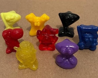 GoGo's Crazy Bones Original 1998 US Sports 8 Game Pieces Canada UK Football Soccer Vintage Classic 90's Craze Magic Box Ice Knucklebones