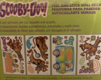 Scooby-Doo Wall Decals Removable Stickers Lot Kids Room Peel & Stick Wall Decor 2 New in Package Hanna Barbera Cartoon Accents Complete