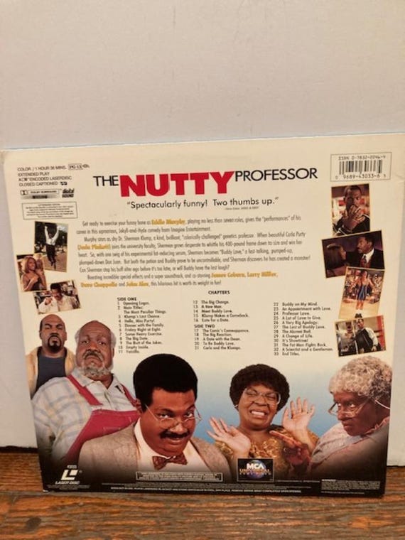Nutty Professor 1996 Laserdisc Movie Eddie Murphy Comedy PG-13 MCA