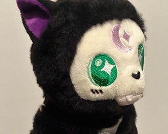 Squishable Witchy Skeleton Black Cat 7" Plush Spirit Halloween Exclusive Spooky Goth Wiccan Familiar Lunar Moon Snackable Animal Plushie