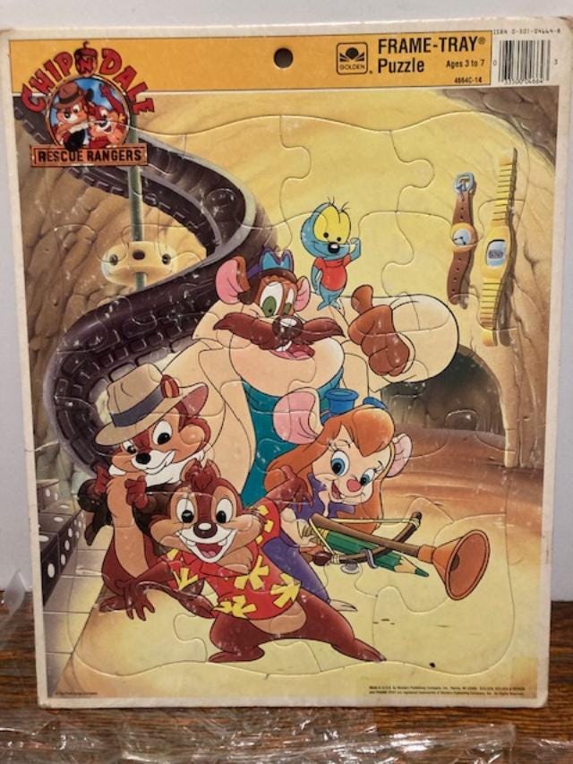 Disney Afternoon 1990 Chip 'n Dale Rescue Rangers LARGE 14.5