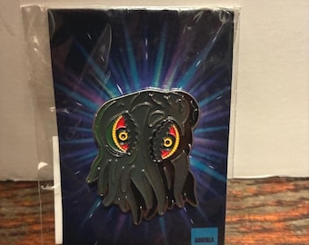 Godzilla Hedorah, monstruo de la contaminación de los 70, Mondo Pop Artist, Tom Whalen (también conocido como Strongstuff), pin esmaltado de Toho, Kaiju, nuevo y sellado, monstruo japonés, otaku, Japón