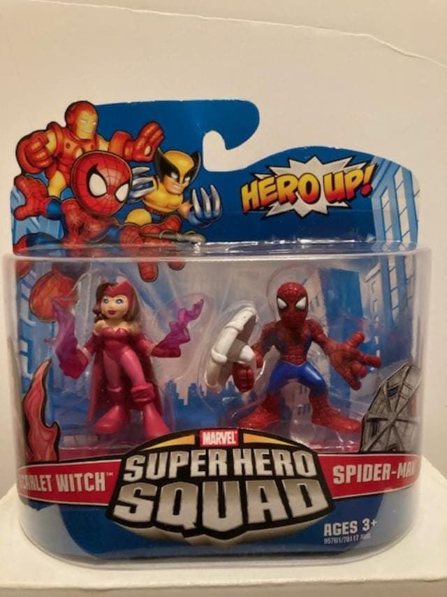 Marvel Super Hero Squad Hasbro 2009 Scarlet Witch Spider-man MIP