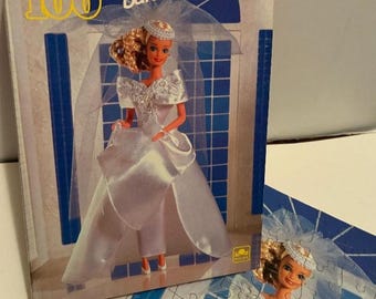 Wedding Day Barbie 1993 100 Piece Golden Jigsaw Puzzle Complete Vintage 90's Mattel White Bridal Gown Fashion Doll Bride Dress Up Icon